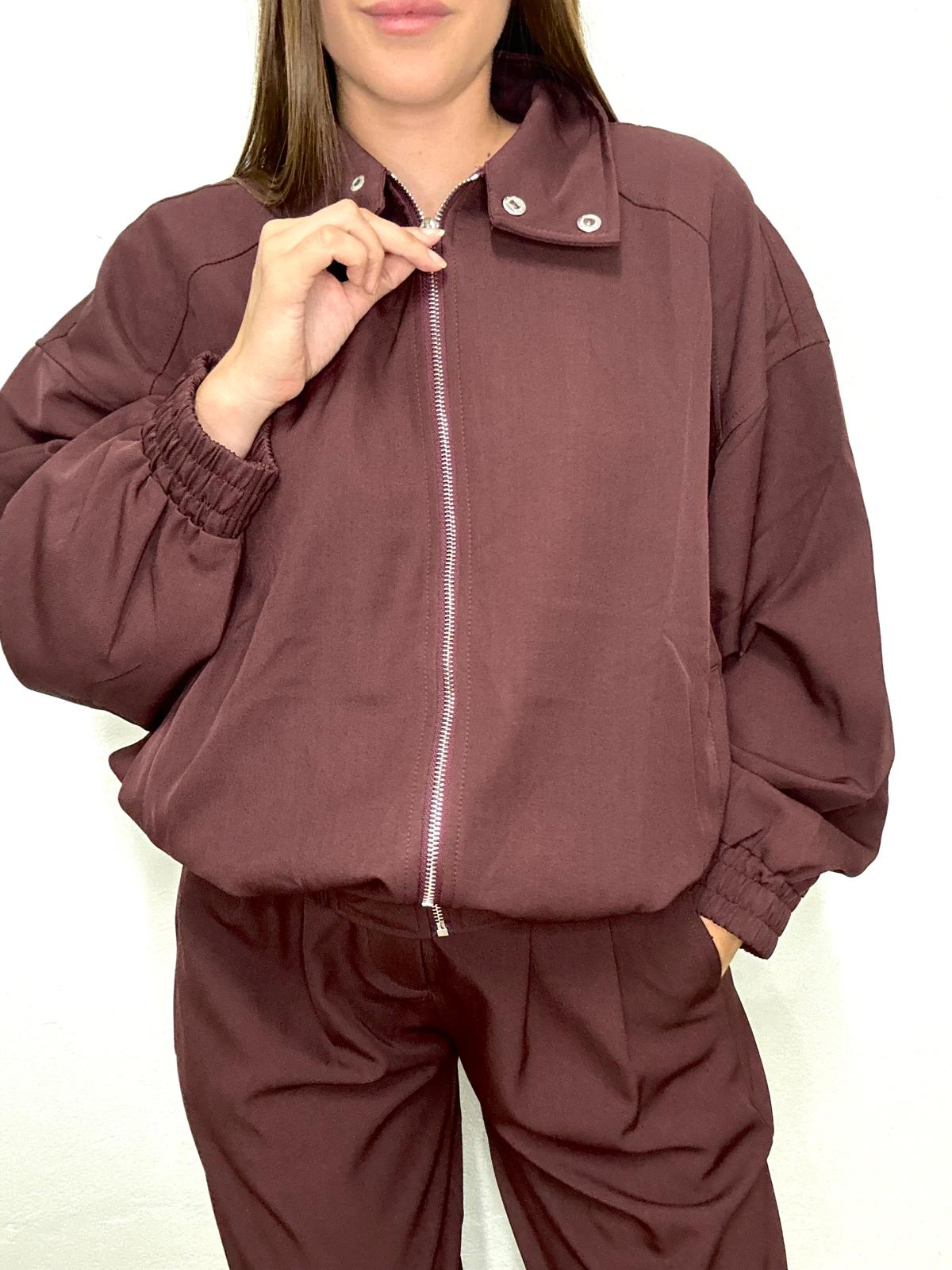CAZADORA BOMBER OVERSIZE CON CREMALLERA